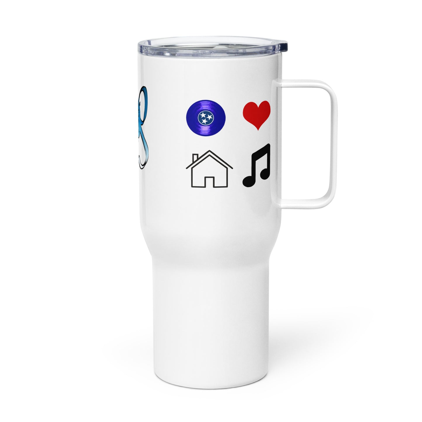 TN Love House Music Travel mug with a handle