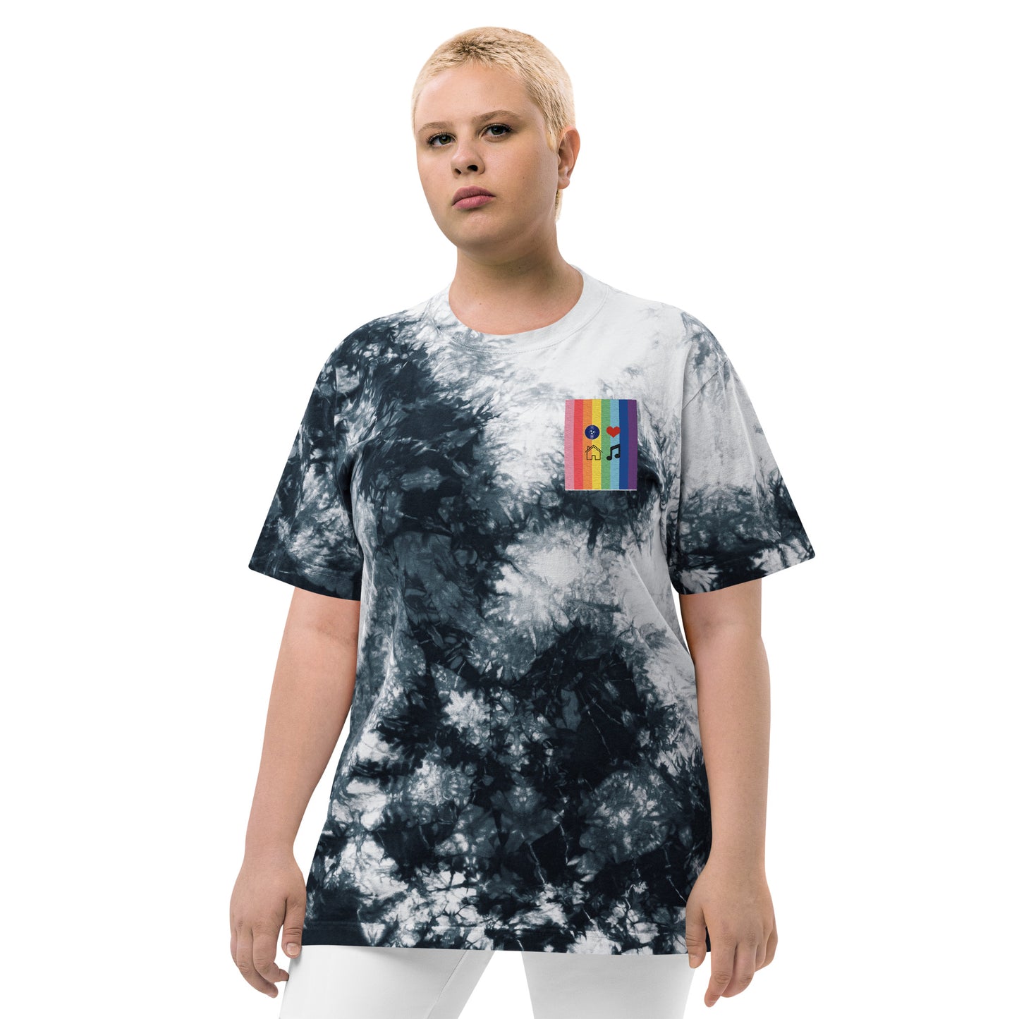 TN Love House Music Pride Oversized tie-dye t-shirt