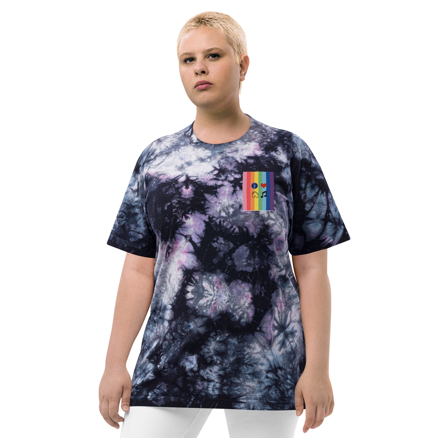 TN Love House Music Pride Oversized tie-dye t-shirt