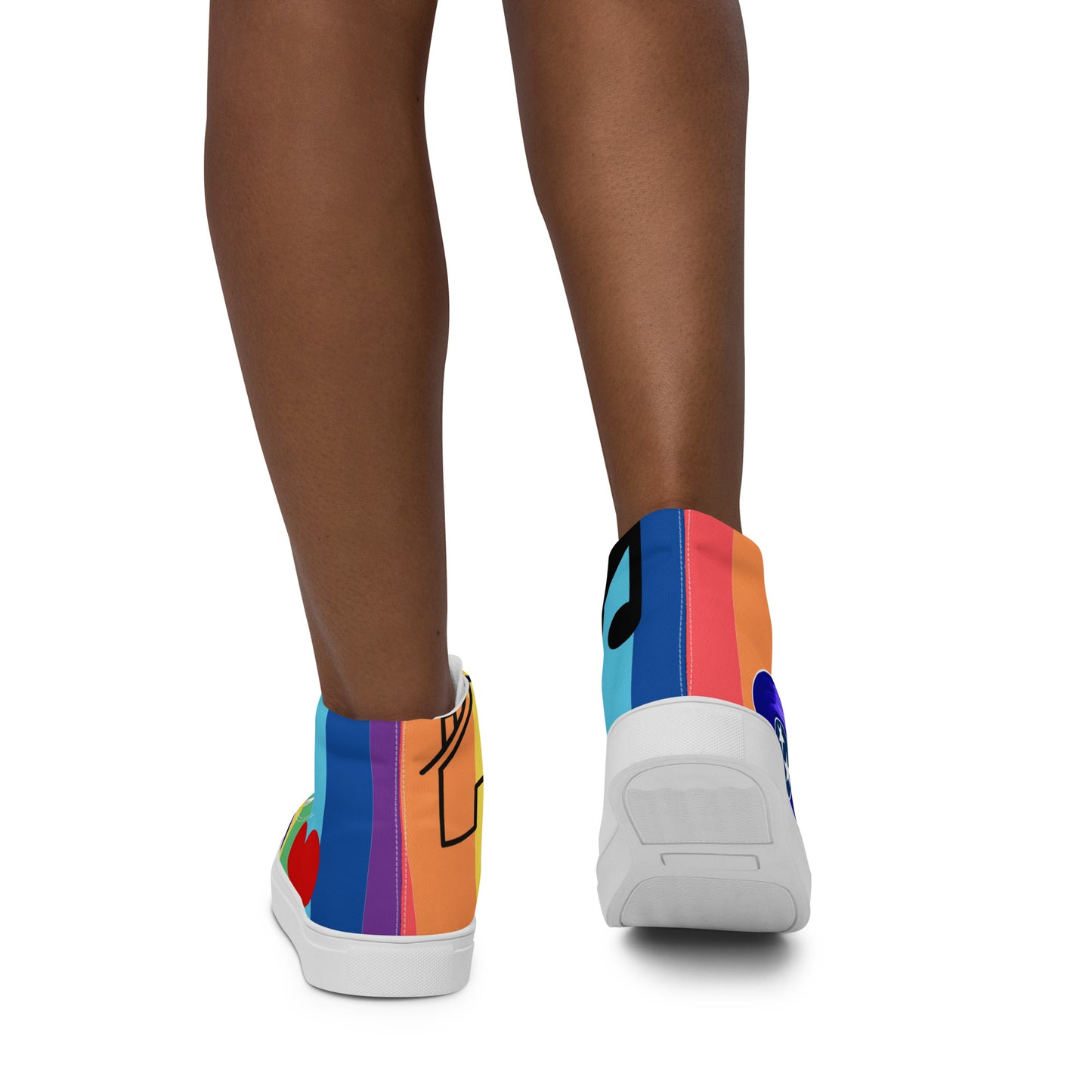 TN Love House Music Pride Women’s high top canvas shoes