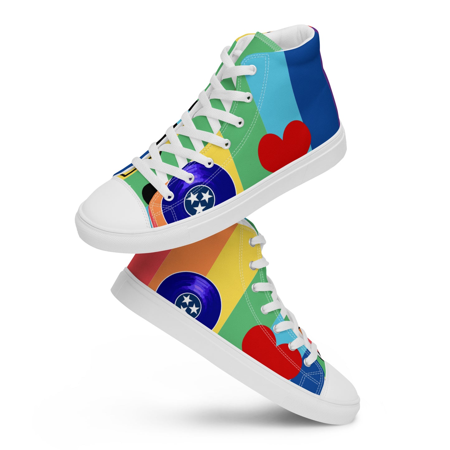 TN Love House Music Pride Women’s high top canvas shoes