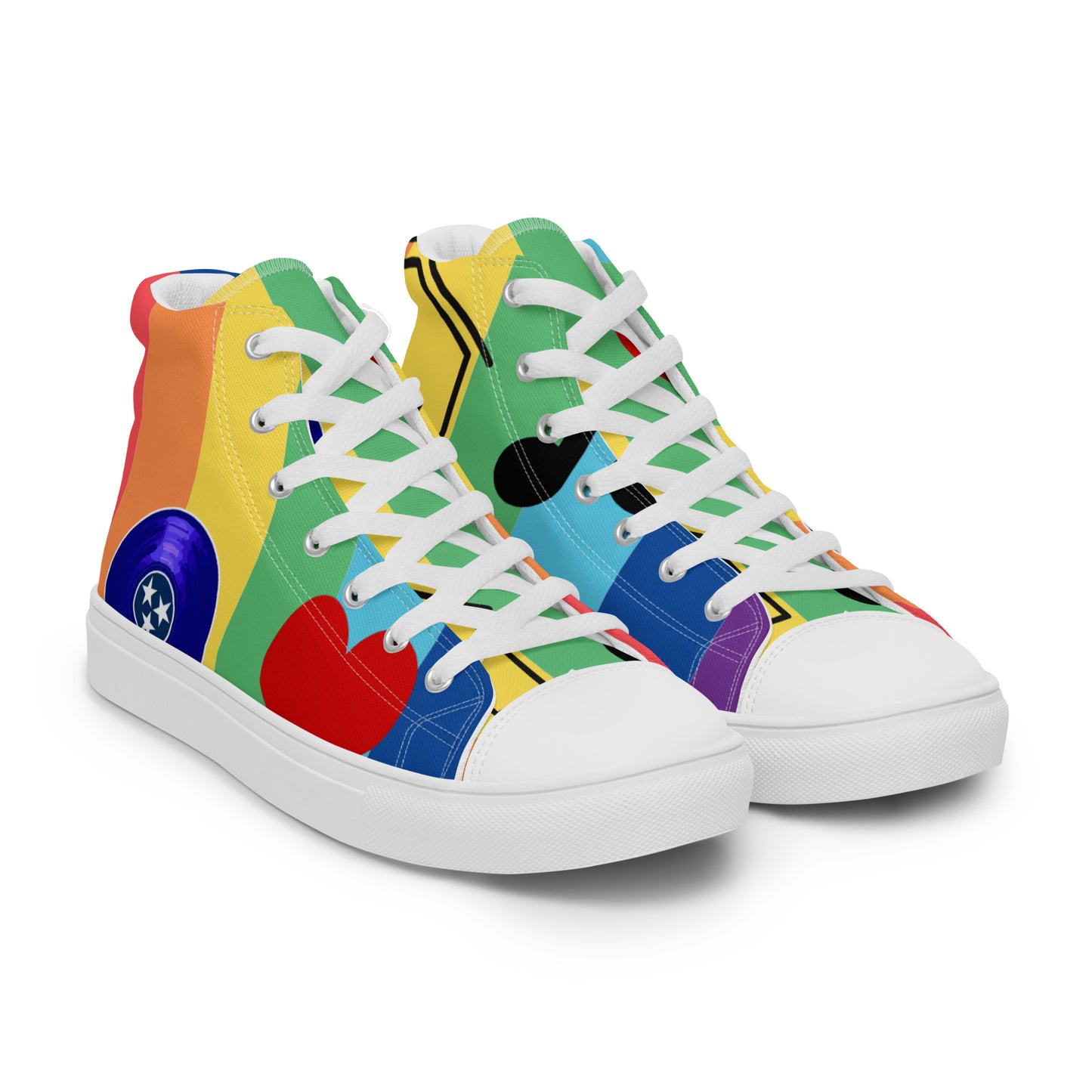 TN Love House Music Pride Women’s high top canvas shoes